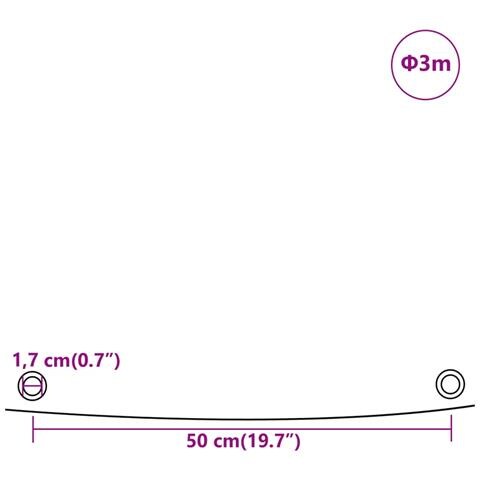 Telone Blu diametro 3 m 650 g /m² - Foto 2