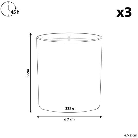 Set Di 3 Candele Profumate Cera Di Soia Torta Di Mele /gelsomino, /sole D'inverno Metallic Glamour - Foto 2