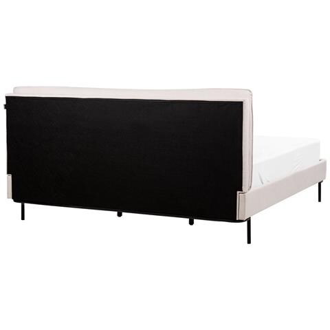 Letto Tessuto Corio 180 X 200 Cm Beige Chiaro - Foto 2