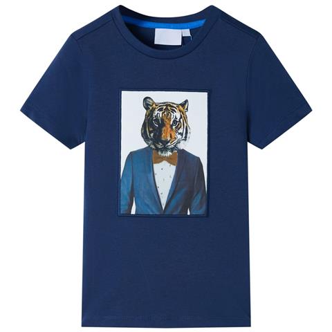 Maglietta Da Bambino A Maniche Corte Blu Scuro 92 - Foto 1