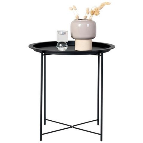 Tavolino Bastia - Nero - Metallo - 47x47x50 Cm - Foto 1