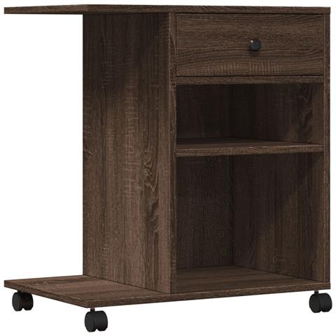 Supporto Per Stampante Con Ruote Rovere Marrone 60x40x68,5 Cm - Foto 2