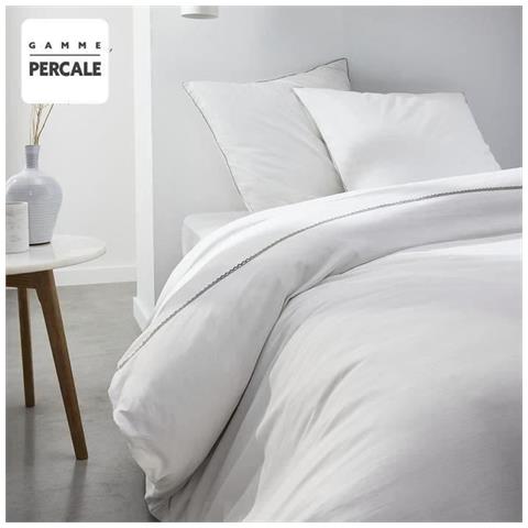 Completo Letto - 220 X 240 Cm - Finitura 100% Pizzo Percalle - Gesso - Foto 1