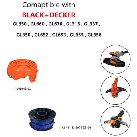 Bobina Decespugliatore Per Black Decker Gl650/gl660/gl670/gl315/gl337/gl350/gl652 Multicolor - Foto 5