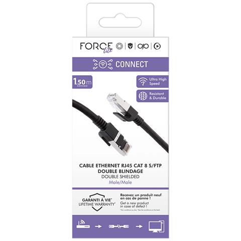 Cavo Ethernet Rj45 Cat8 S /ftp Maschio A Maschio Ad Alta Velocità 1,5 M, Nero - Foto 9