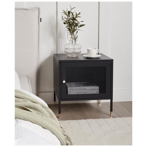 Comodino Ossett Metallo Nero - Foto 1