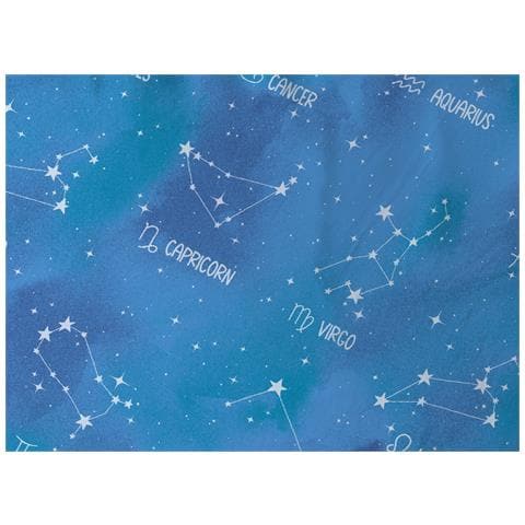 Completo Lenzuola Letto In 100% Cotone Made Italy Disegno Zodiaco 25gi Singolo Zodiaco 25gi - Foto 2