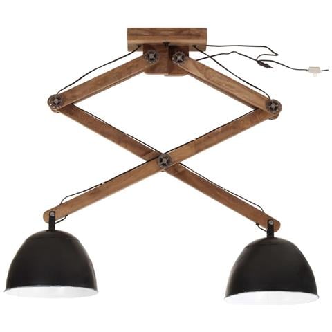 Lampada Da Soffitto 25 W Nera 29x18x85 Cm E27 - Foto 3