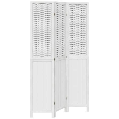 Divisorio Ambienti 3pannelli Bianco Legno Massello Di Paulownia - Foto 2