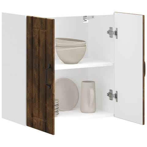 Pensile Da Cucina Lucca Rovere Fumo In Legno Multistrato - Foto 1