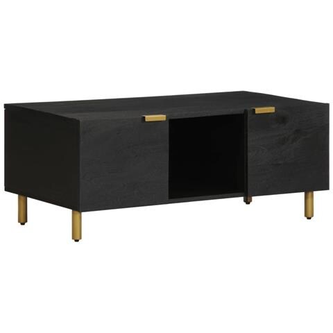 Tavolino Da Salotto Nero 100x54x40 Cm In Legno Multistrato - Foto 1