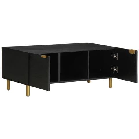 Tavolino Da Salotto Nero 100x54x40 Cm In Legno Multistrato - Foto 2