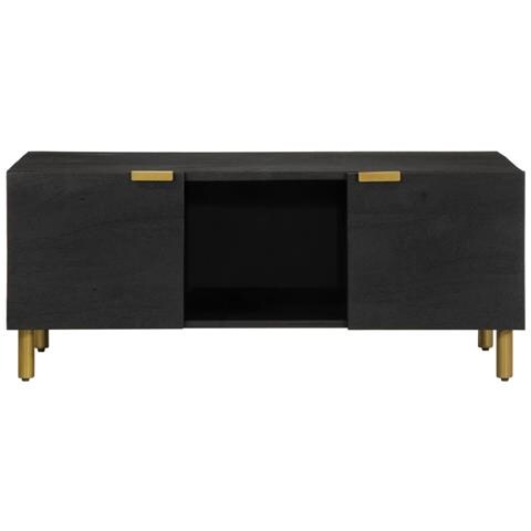 Tavolino Da Salotto Nero 100x54x40 Cm In Legno Multistrato - Foto 3