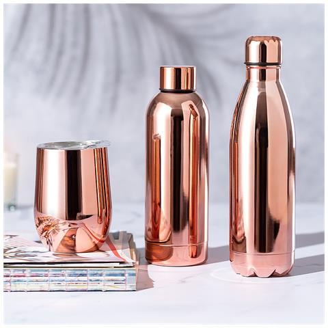 Bottiglia In Acciaio Inox Ramato Zincato 750 Ml 7,3x7,3x22,5 Cm. Colore Rame - Foto 2
