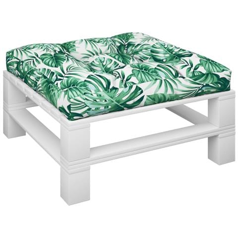Cuscino Per Pallet Motivo A Foglie 70x70x12 Cm - Foto 3