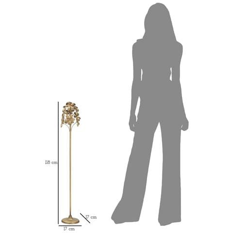 Portacandela Mf336 - Oro - Metallo - 17x17x93 Cm - Foto 6