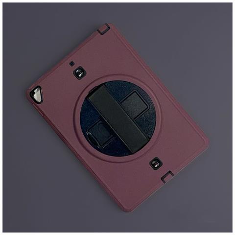 Etui Antishock Con Supporto Rotante Per Ipad 10.2"" 2021/20 - Colore Bordò - Foto 2