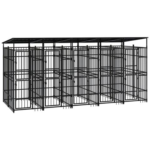 Lusso Casadino - Gabbia Per Cani Da Esterno Con Tetto In Acciaio 9,22 M² - Foto 2