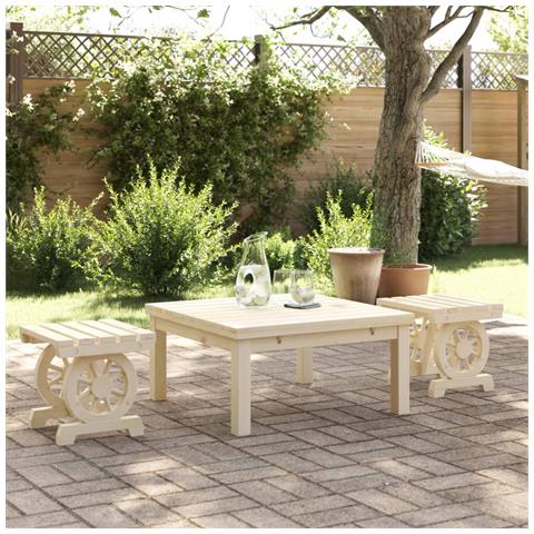 Lusso Casadino -  Poggiapiedi Da Giardino 2 Pz In Legno Massello Di Abete - Foto 8