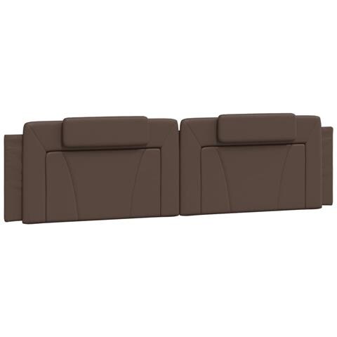 Lusso Casadino -  Cuscino Testiera Viana Marrone 200 Cm In Similpelle - Foto 1