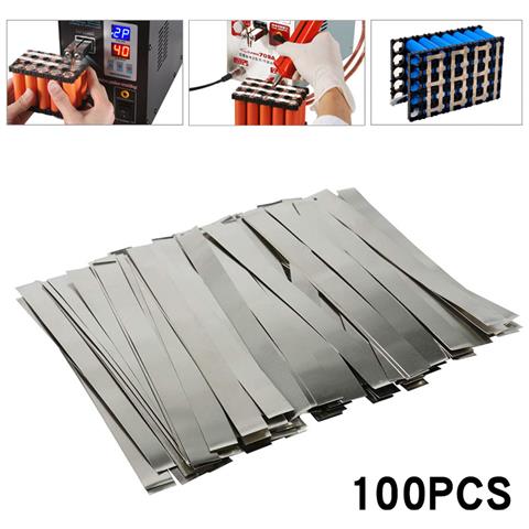 Linguette Per Batterie In Acciaio Nichelato, Confezione Da 100 10x0.8x0.015 Cm - Foto 2