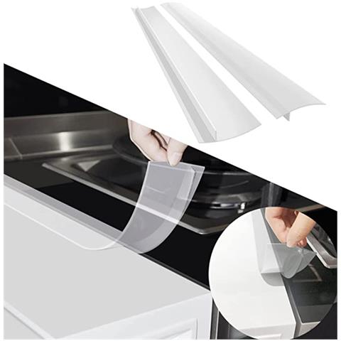 Striscia Trasparente Per Fornelli - Mantieni Pulito Tra Fornelli E Piano Di Lavoro Della Cucina, 61,5 Cm 2-pack - Foto 1