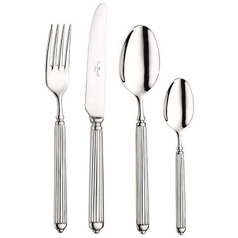 Ellade Posate da tavola in acciaio Confezione - Set da 24 Pezzi - 6 Posti Tavola - Confezione Regalo Made in Italy - Foto 1