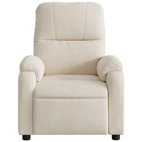 Poltrona Reclinabile Massaggiante Elettrica Beige Microfibra - Foto 9