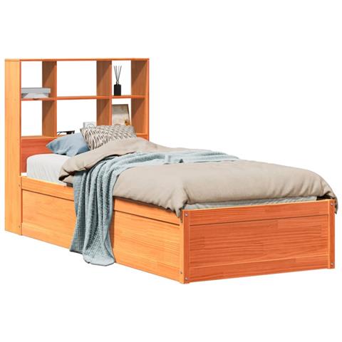 Giroletto senza Materasso Marrone Cera 100x200 cm Legno di Pino - Foto 1