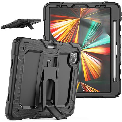 Custodia Per Ipad Pro 3/2/1 11” Con Supporto E Alloggiamento Per Stilo Nera - Foto 2