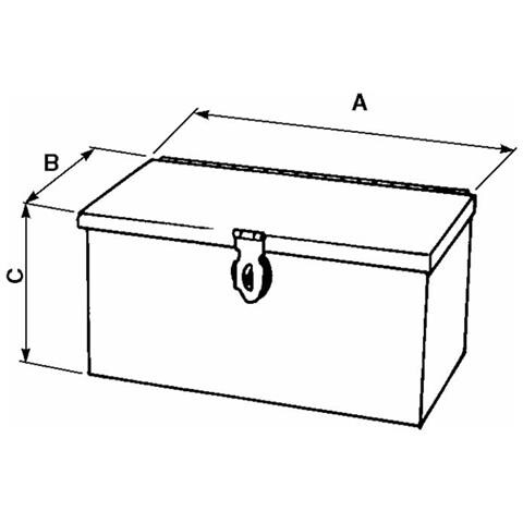Cassetta Porta Attrezzi In Lamiera 500x250x250mm - Foto 2
