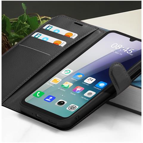 Custodia A Portafoglio Per Xiaomi Redmi 14c E Poco C75 Con Funzione Di Supporto, Nero - Foto 5