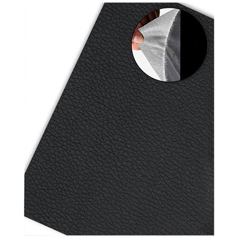 Toppa Di Riparazione Autoadesiva In Pelle Pu - 35x137cm - Per Divani, Sedili Auto E Mobili Black - Foto 2