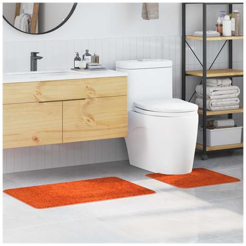 Tappeto da bagno 2 pcs Arancione 50 x 50 cm Polipropilene - Foto 2
