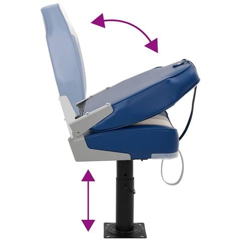 Set Sedile da Barca Pieghevole 2pz con Schienale Alto - Foto 9