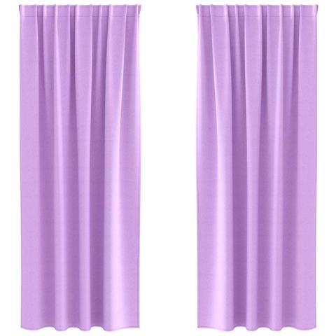 Tende con tende 2 pcs Viola Poliestere - Foto 1
