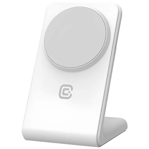 Caricatore Wireless Qi 2 In 1 Con Magsafe Per Iphone E Airpods Modello Magspot, Bianco - Foto 1