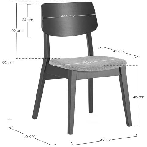 Set Di 2 Sedie Susi Colore Rovere, Legno Massello - Foto 2
