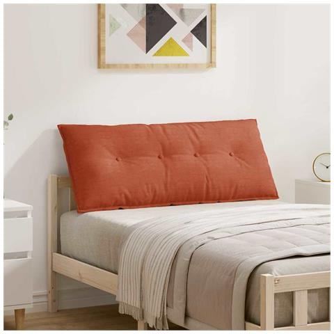 Cuscino per Schiena Rosso Arancio 120 x 50 cm Tessuto in Cords - Foto 2