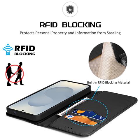 Cover Cartera per Galaxy S26 - Pelle /PU, Nero - Foto 2