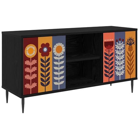 Mobile TV ESSEN 102 x 33 x 51 cm Rovere Nero - Foto 1