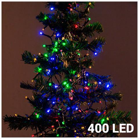 Luci Di Natale 400 Led Multicolor 8 Giochi Di Luce Esterno Albero Interno - Foto 2