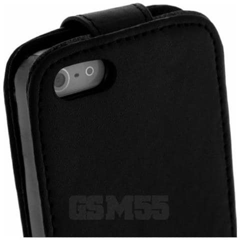 Custodia A Libro Con Flip Verticale Per Apple Iphone Se, 5 E 5s - Nera - Foto 2