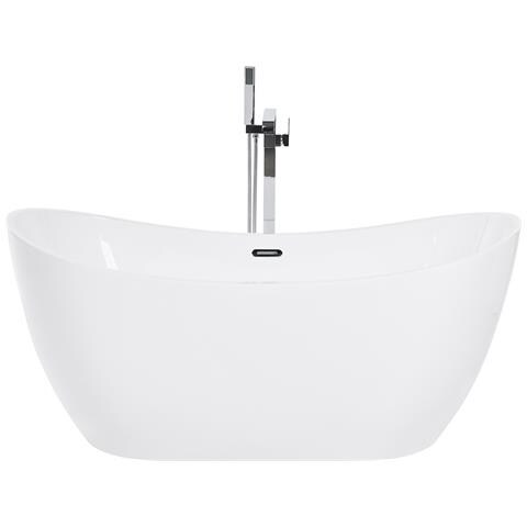 Vasca Da Bagno Freestanding Ovale In Acrilico Bianco Antigua - Foto 30