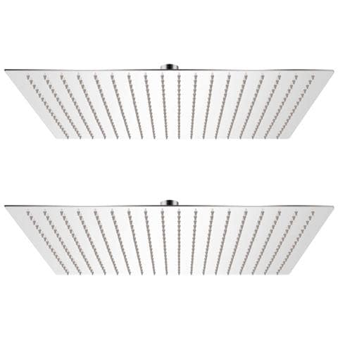 Soffione Per Doccia A Pioggia 2 Pz Acciaio Inossidabile 50x50cm - Foto 1