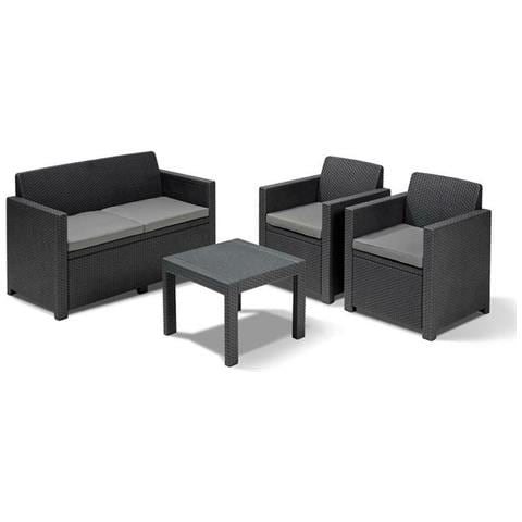 Salotto Alabama In Resina Antiurto | Vari Colori - Graphite - Foto 1