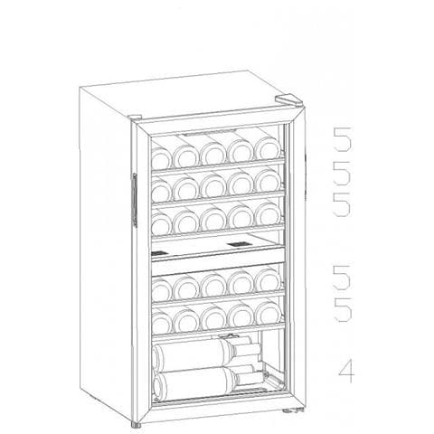 Cantinetta Vino ECS30.2Z Capacità 29 Bottiglie Colore Nero / Acciaio Inossidabile - Foto 3