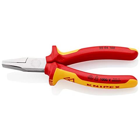 Knipex dal Pinza Meccanica un becchi Piatti DIRITTI Isolamento 1000V (160 mm) 20 06 160 - Foto 1