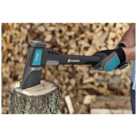 Ascia spaccalegna 2800 S: Ascia Versatile per diversificazione Lavori con il Legno, Rivestimento ANTISCIVOLO, Placca di Protezione in Acciaio Inox, Funzione Martello, 70 cm (8719-48)  - Foto 2