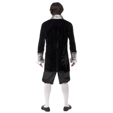 Costume Barocco Nero Ed Argento Per Adulto - Taglia: M - Foto 2